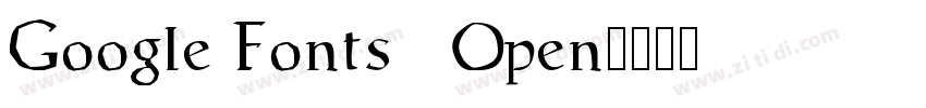 Google Fonts   Open字体转换